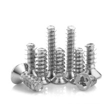 Stainless Steel SS304 M1.7 M2 M2.6 M3 M4 Cross Recessed Phillips Self-tapping Screw Countersunk Flat Head Self Tapping Screw